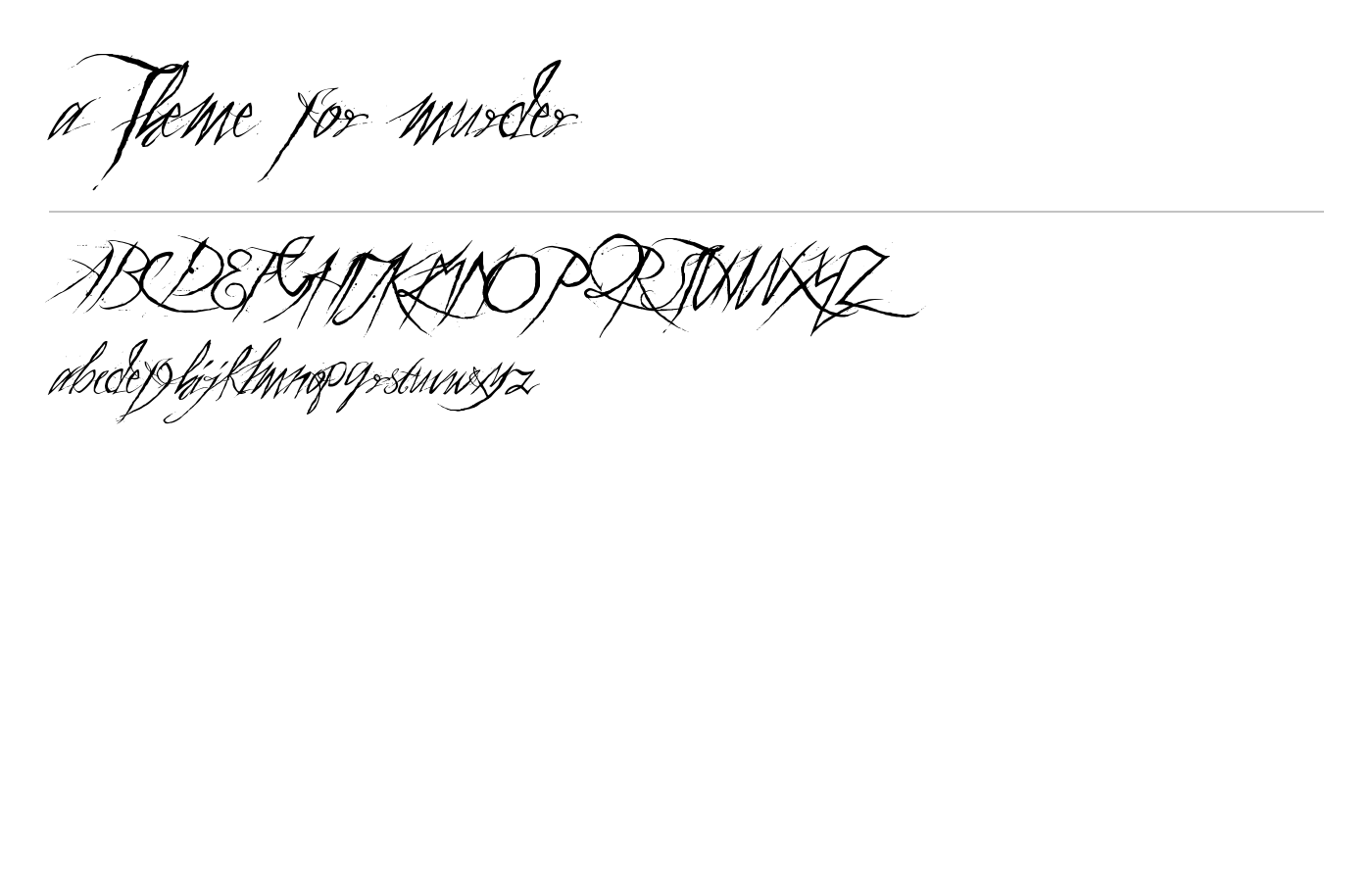 a Theme for murder Font preview