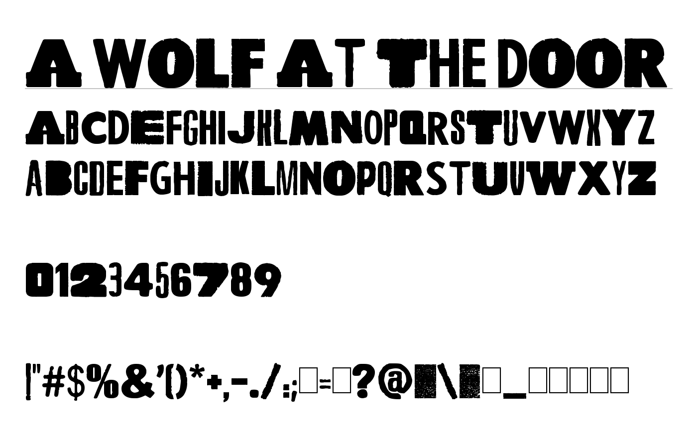 A Wolf At The Door Font preview