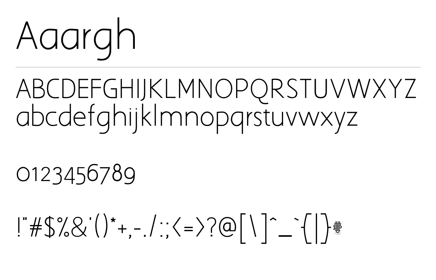 Aaargh Font preview