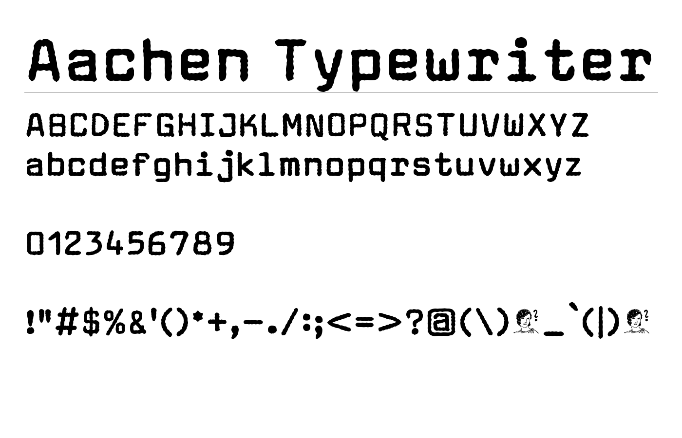 Aachen Typewriter Font preview