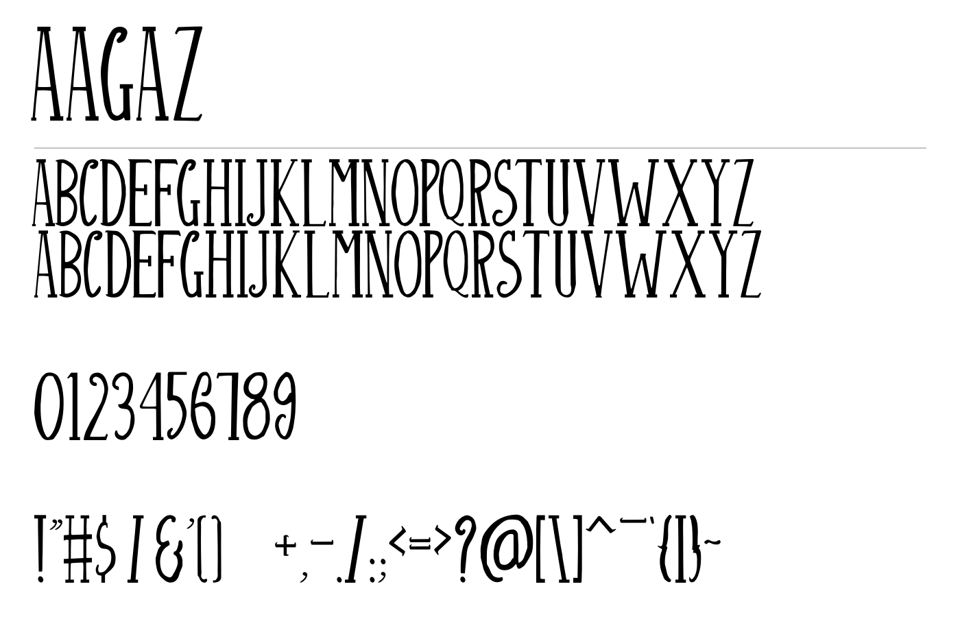 Aagaz Font preview