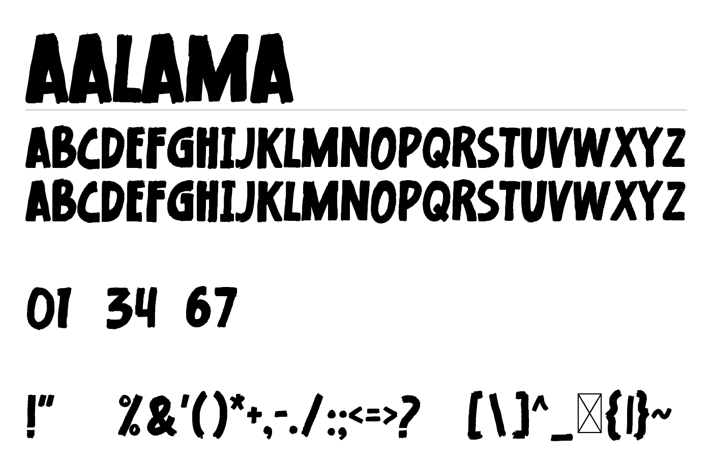 Aalama Font preview