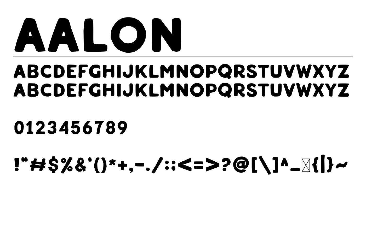 Aalon Font preview