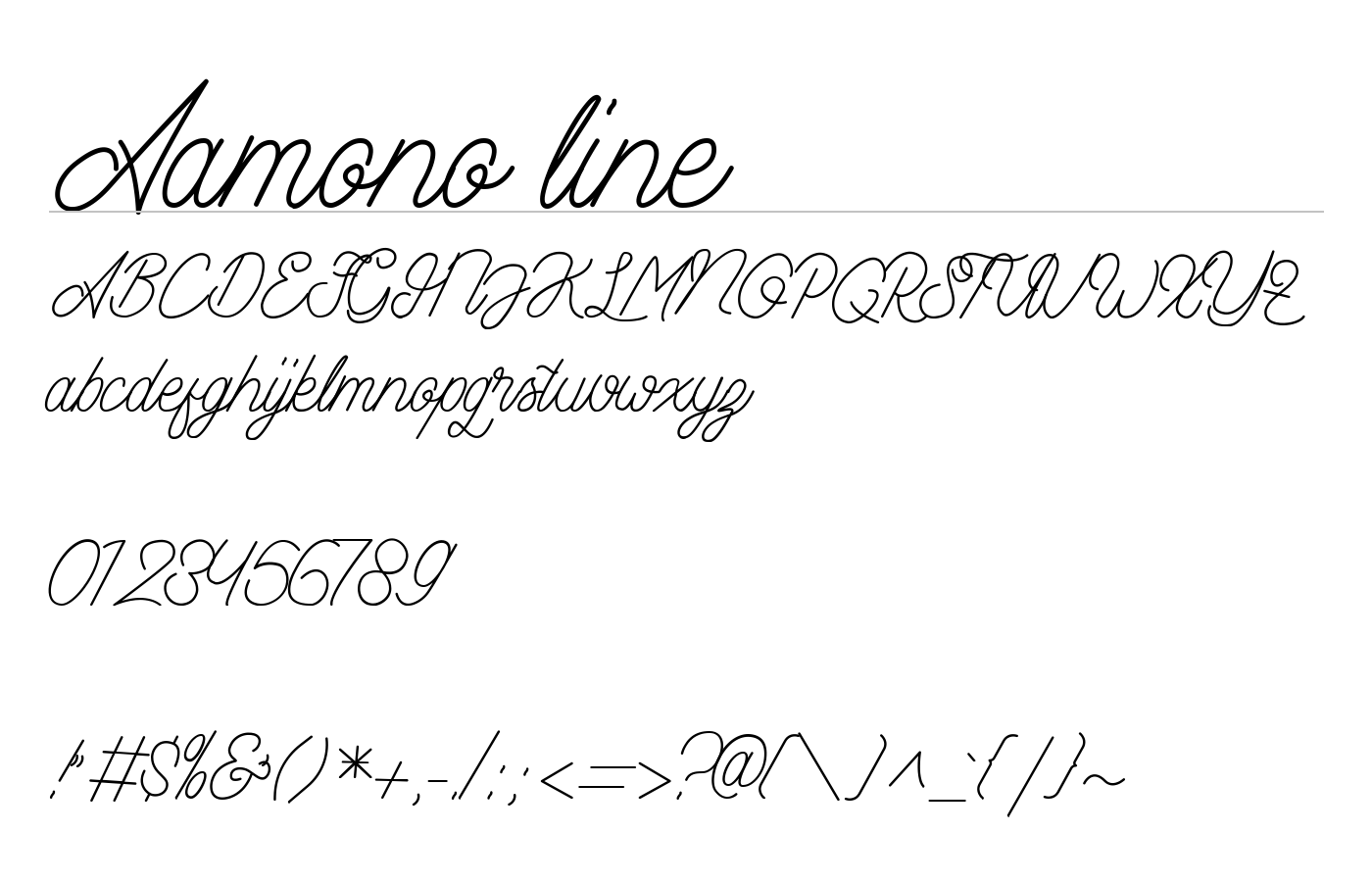 Aamonoline Font preview