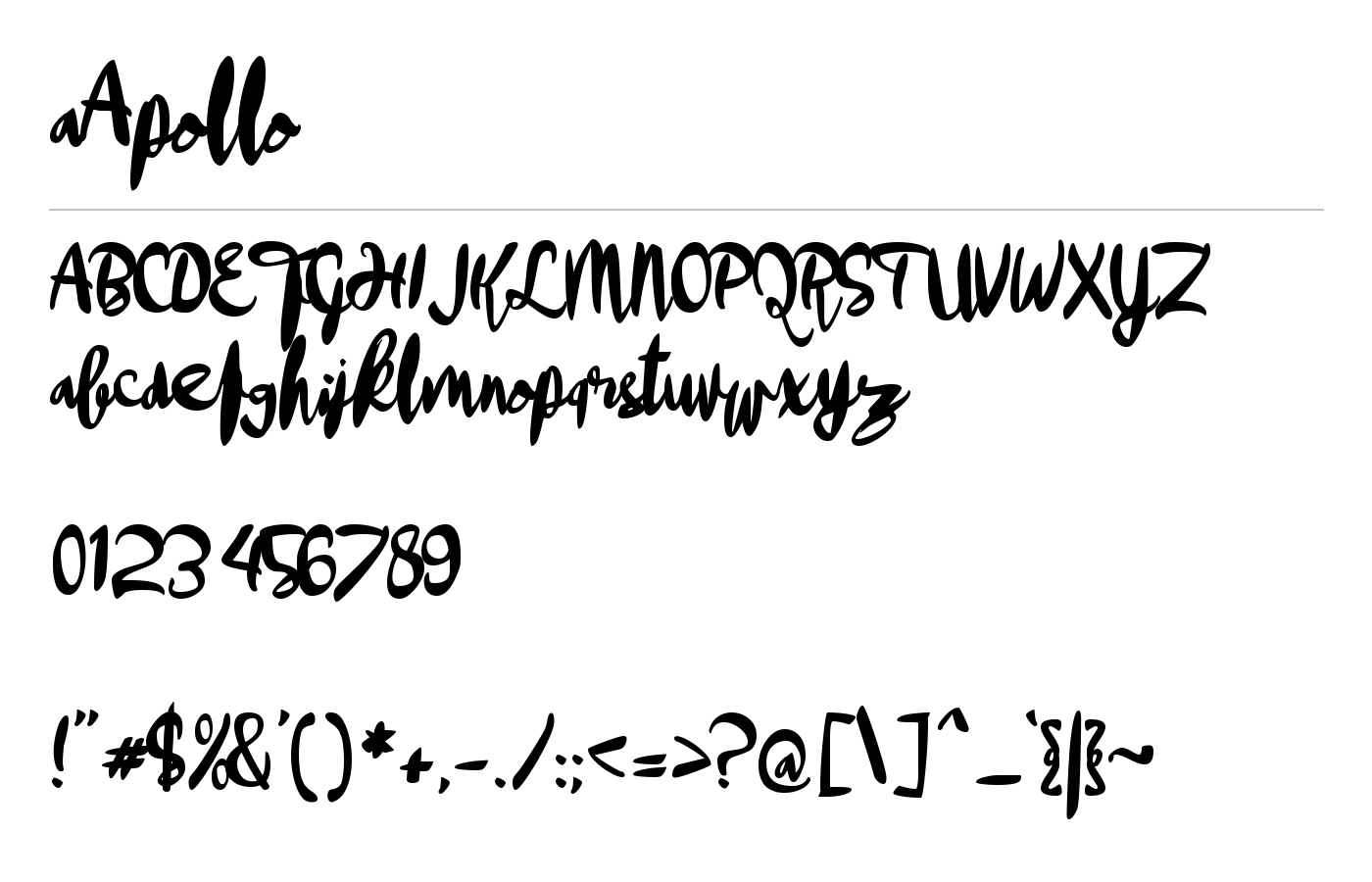 aApollo Font preview