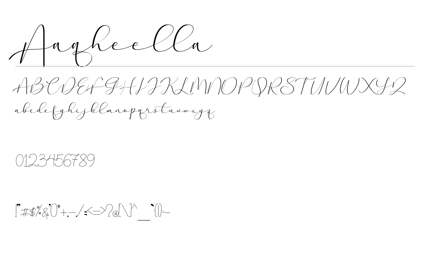 Aaqheella Font preview