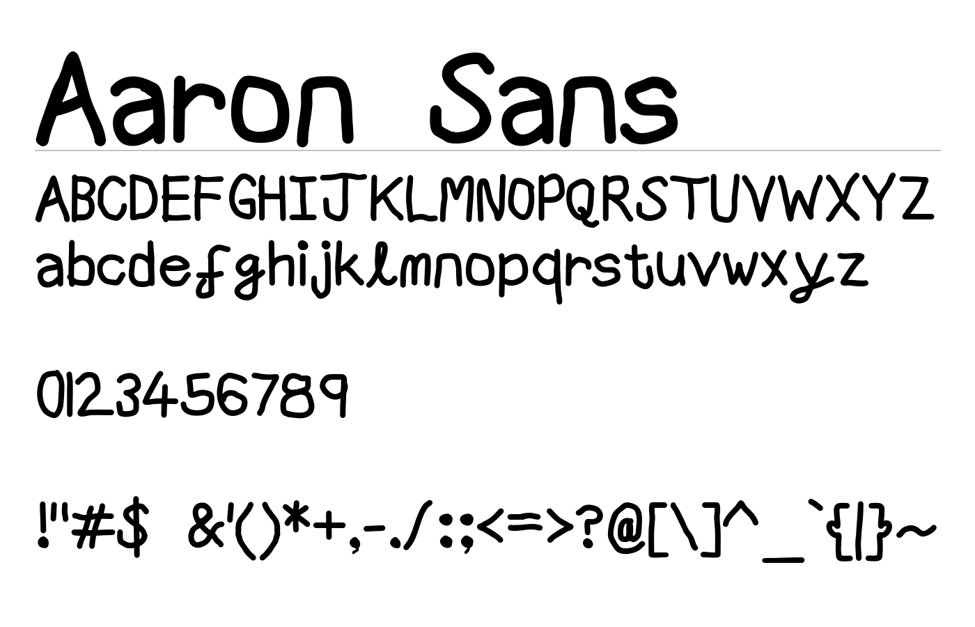 Aaron Sans Font preview