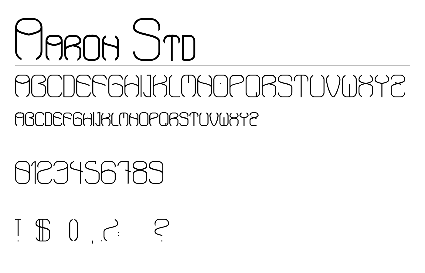 Aaron Std Font preview
