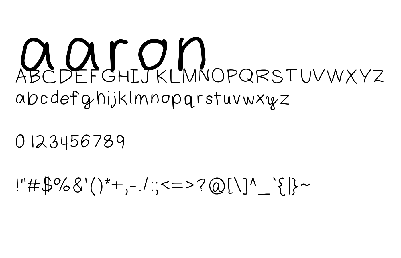 aaron Font preview
