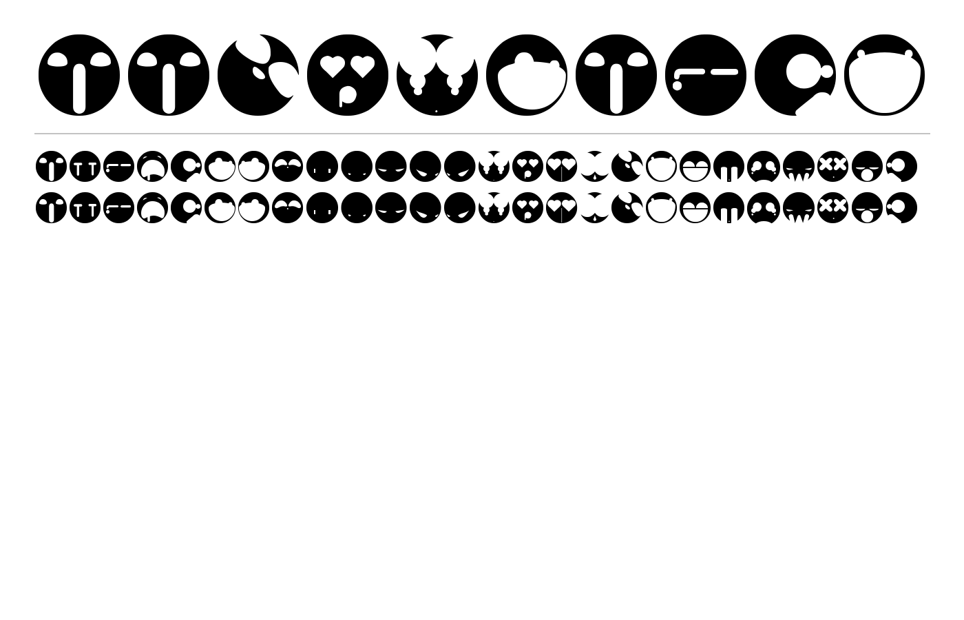 aaronfaces Font preview