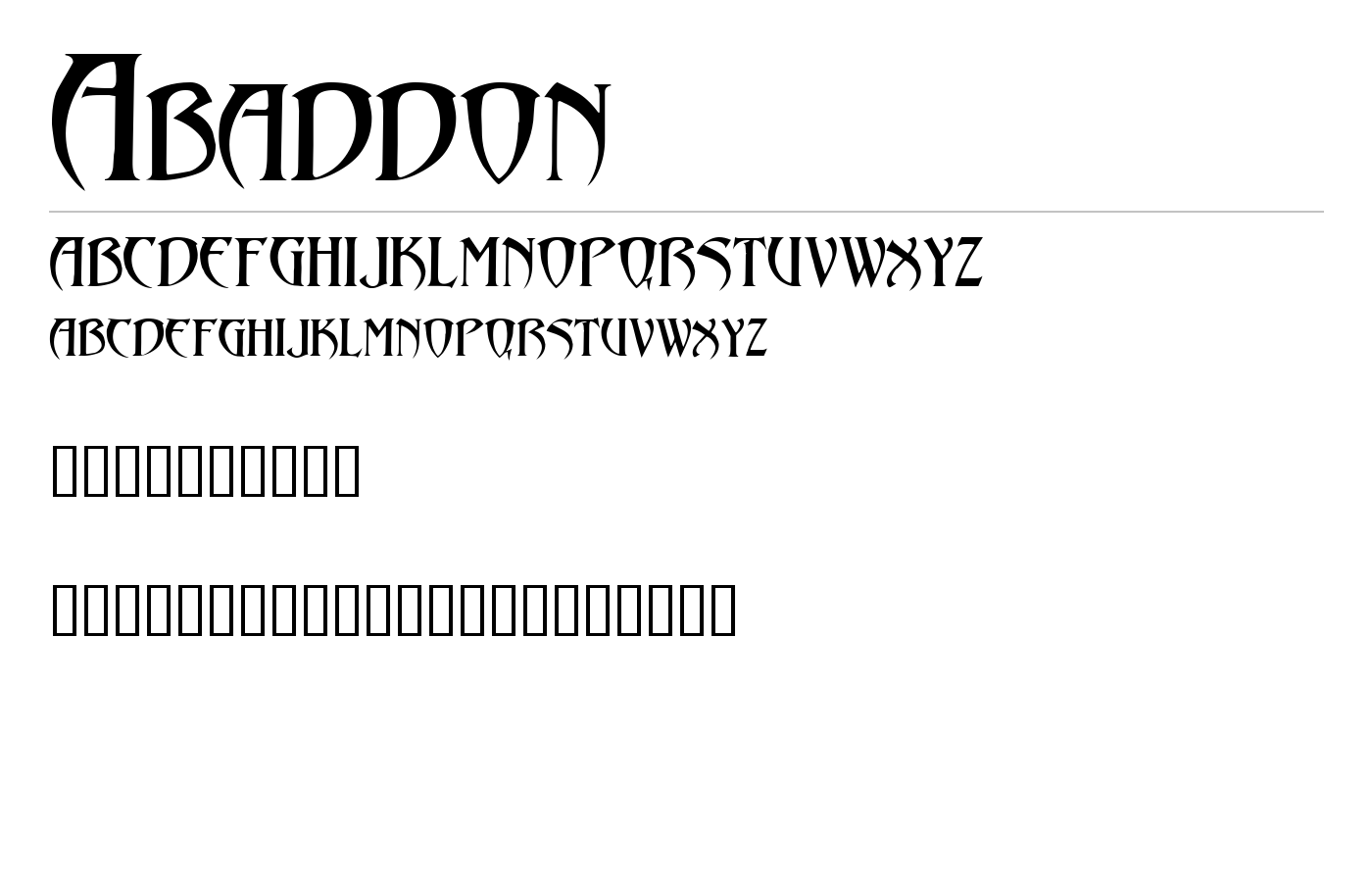 Abaddon™ Font preview