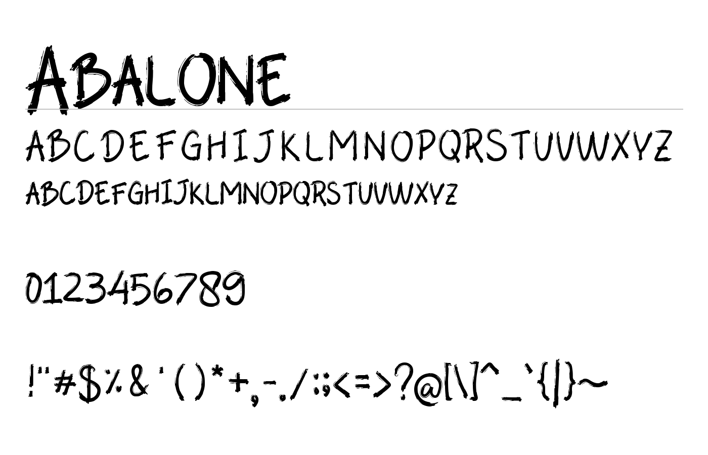 Abalone Font preview