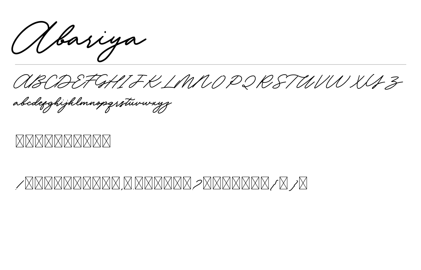 Abariya Font preview