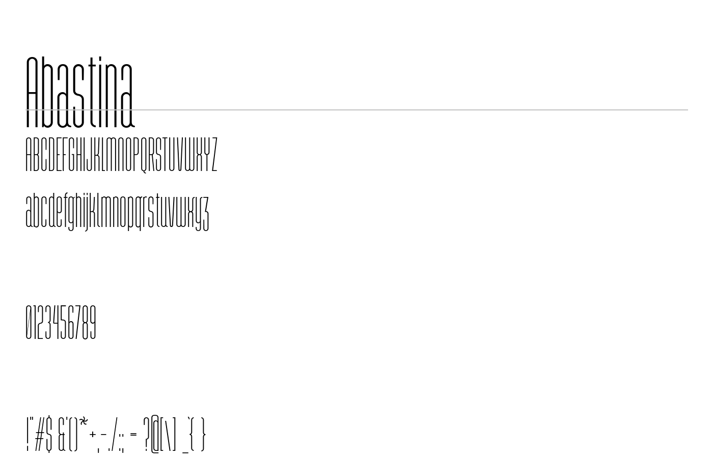 Abastina Font preview