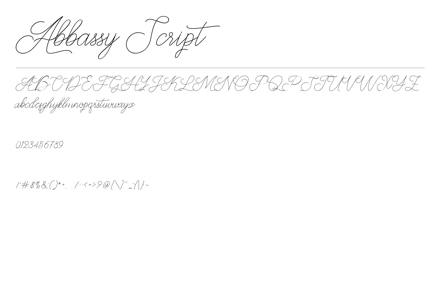 Abbassy Script Font preview