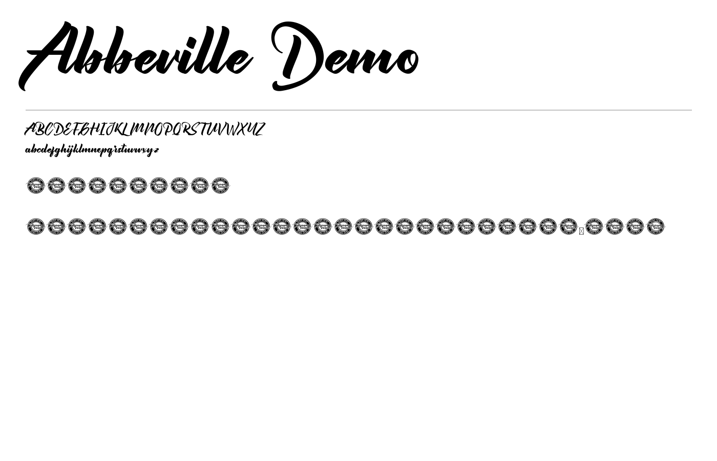 Abbeville Demo Font preview