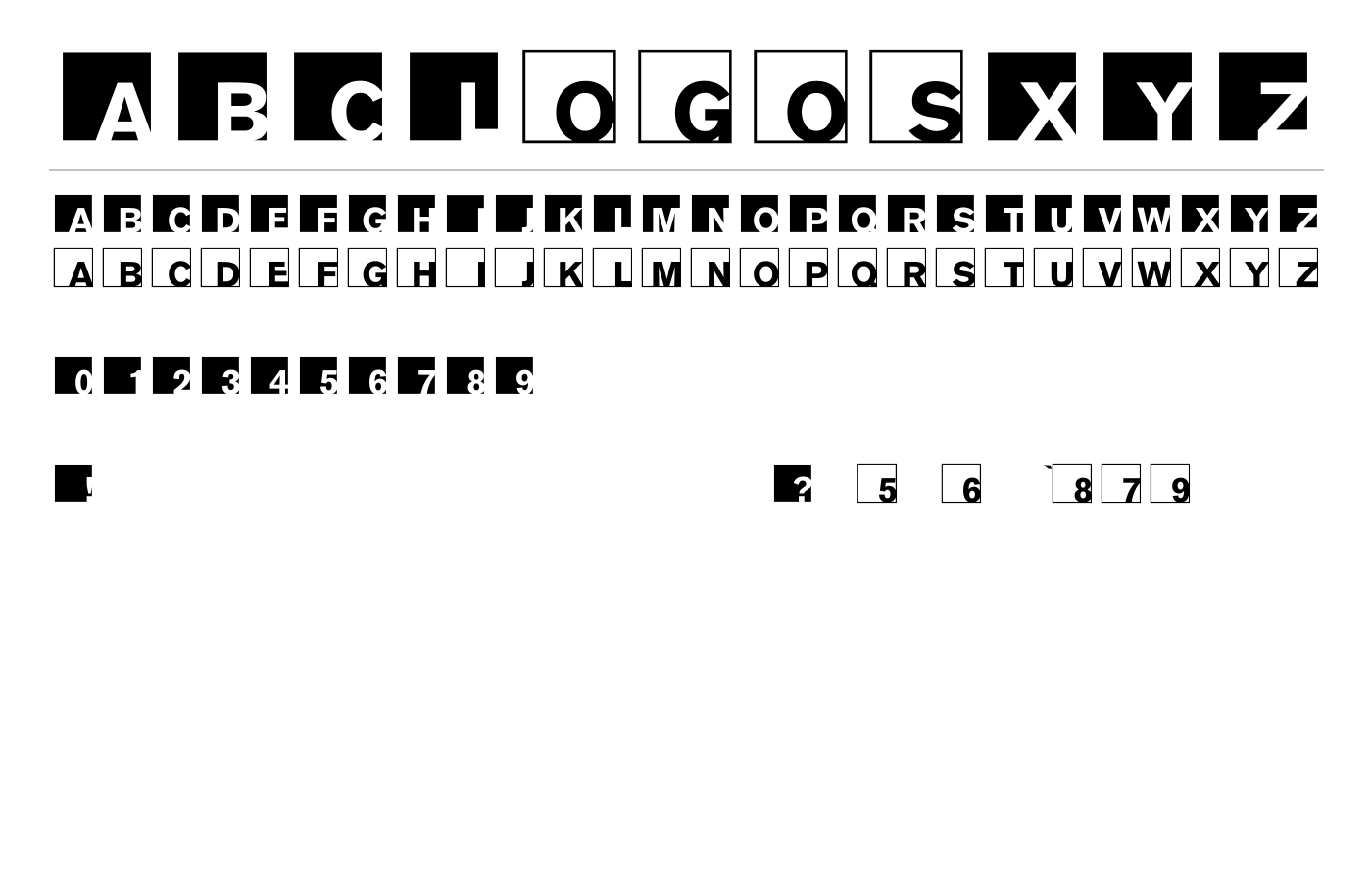 ABCLogosXYZ Font preview