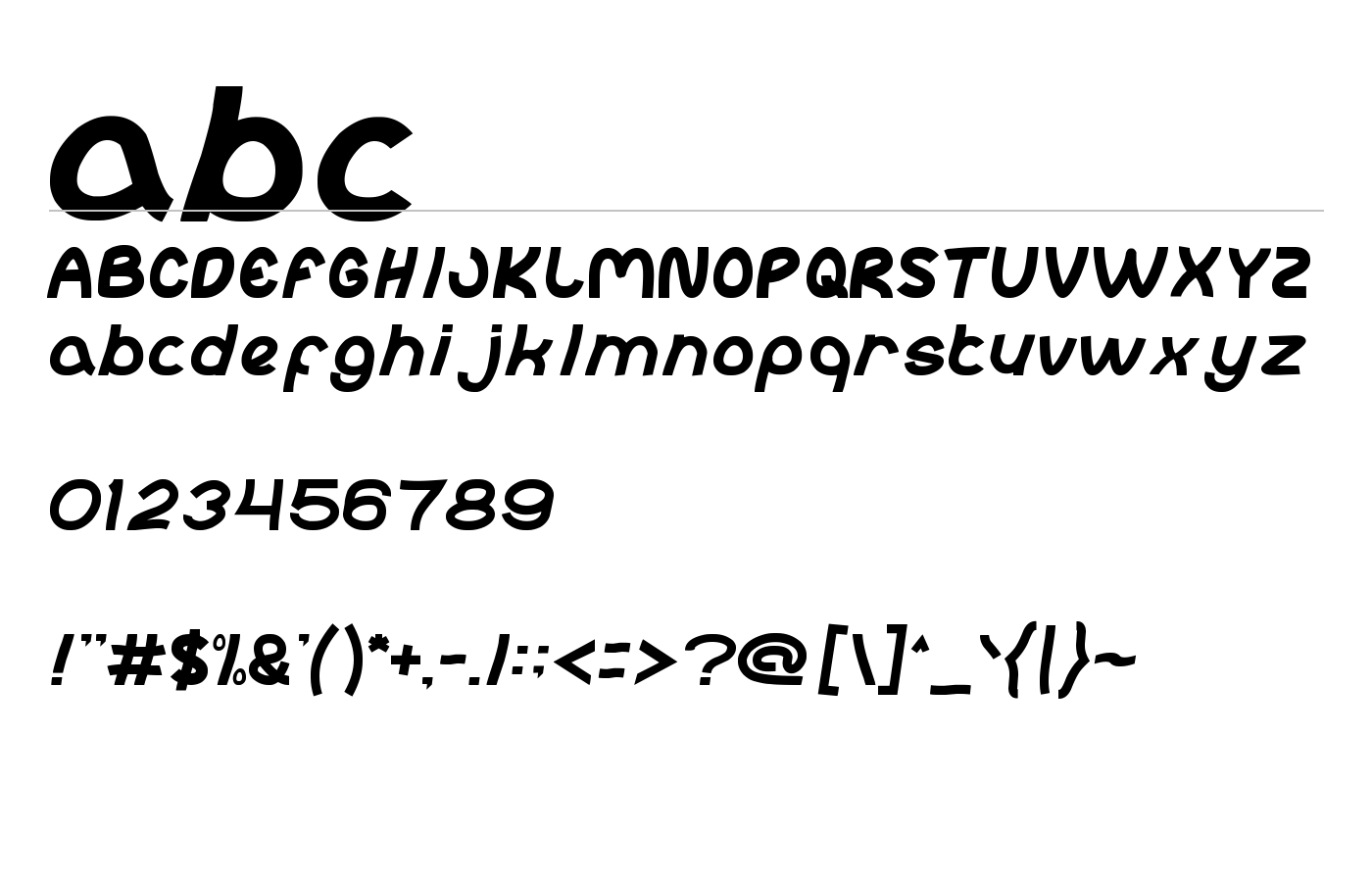 abc Font preview