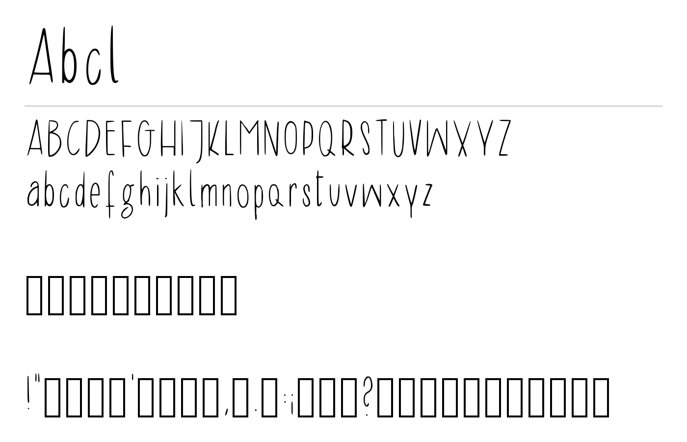 Abcl Font preview