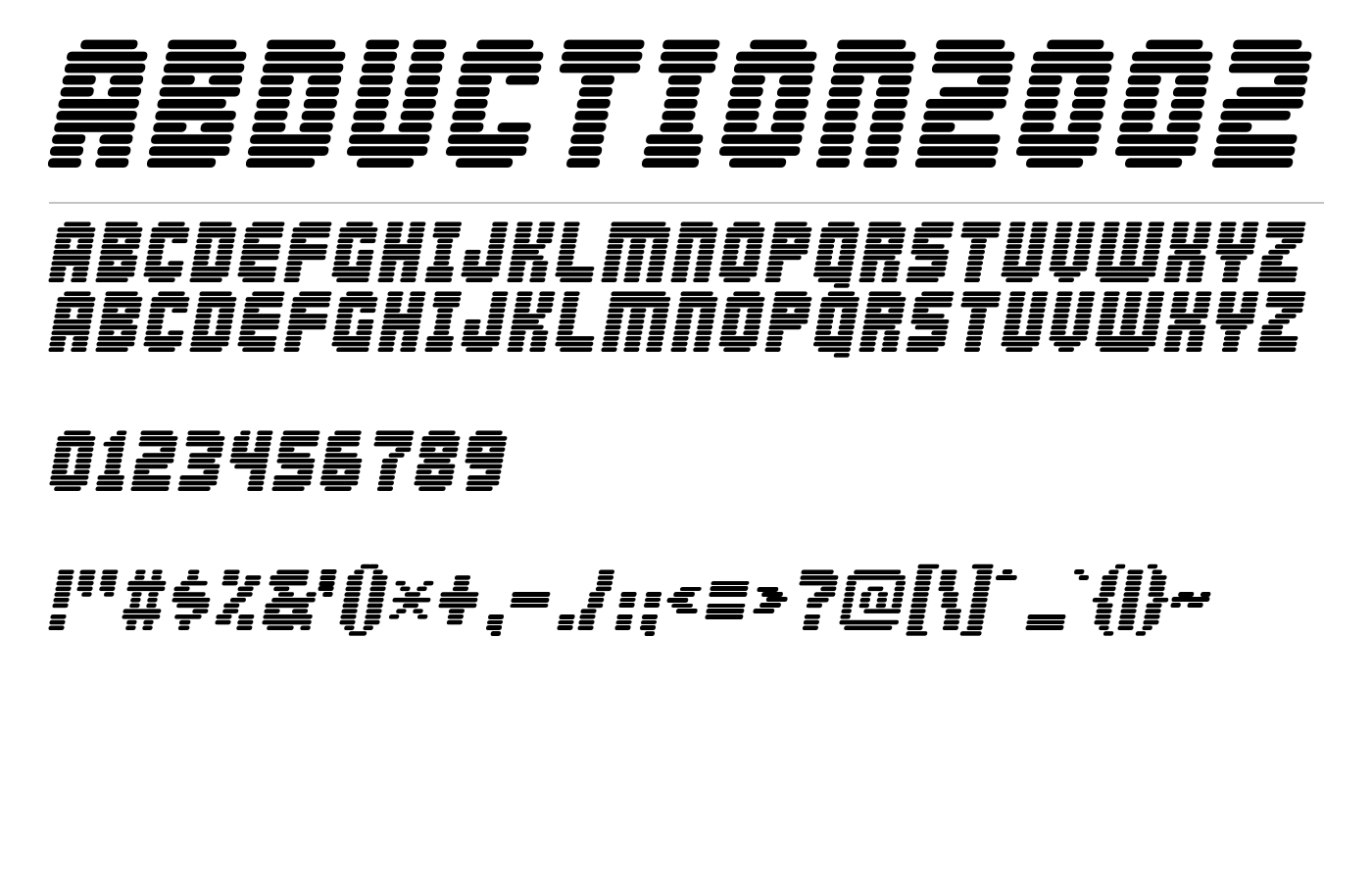 Abduction2002 Font preview