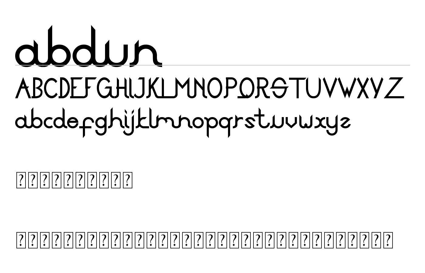 abdun Font preview
