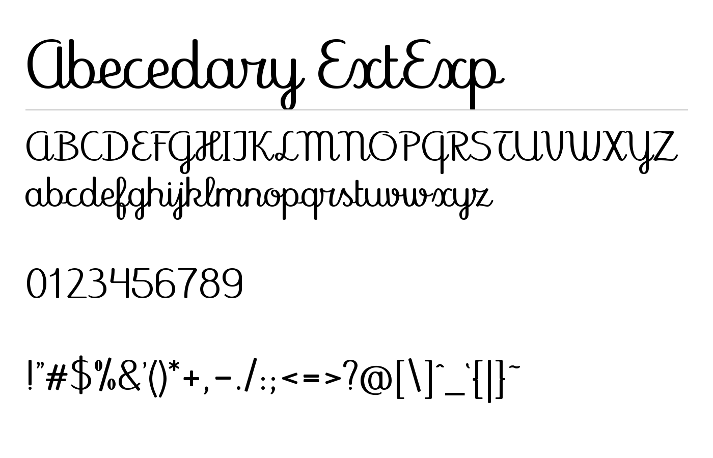 Abecedary Font preview