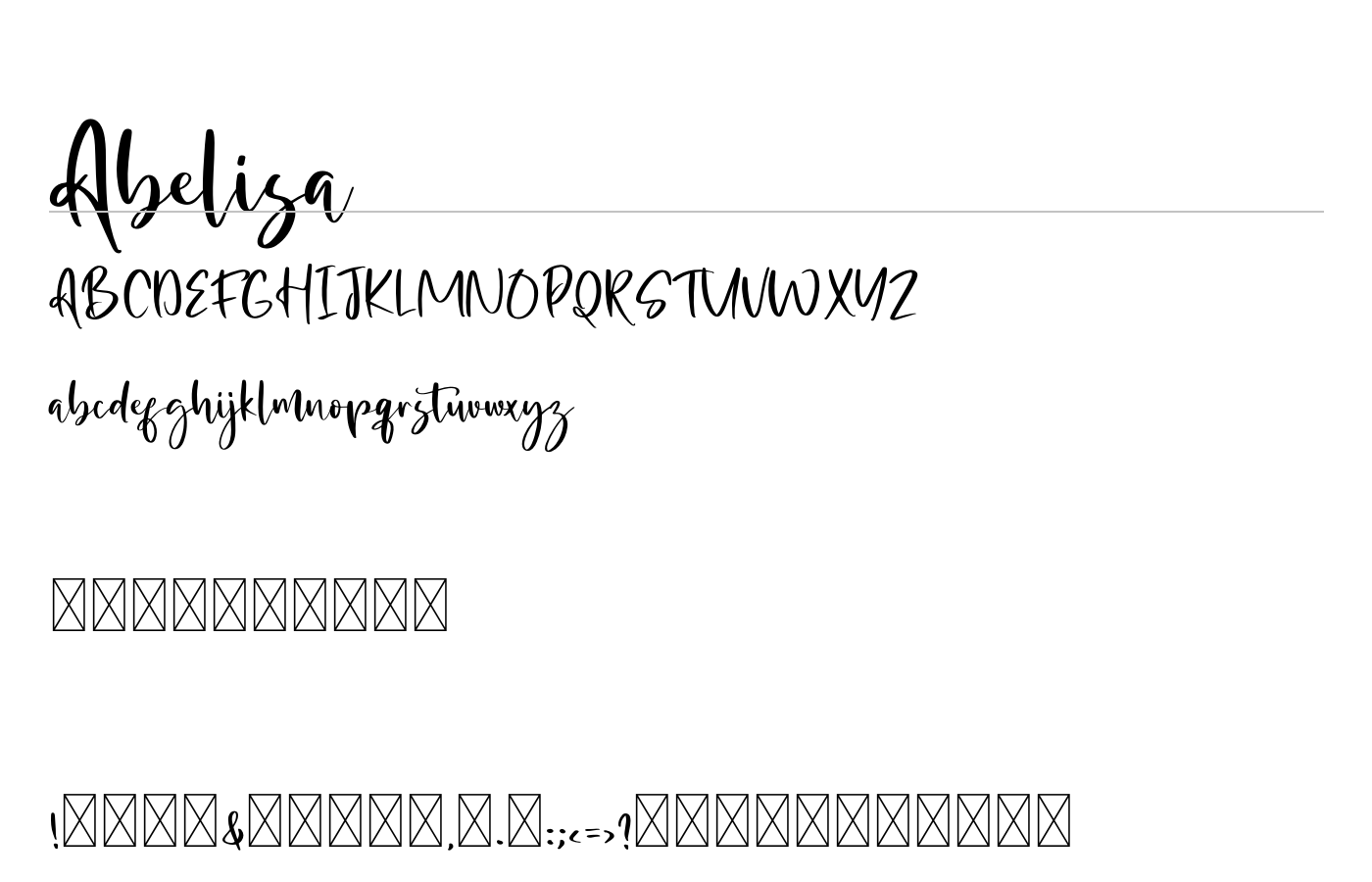 Abelisa Font preview