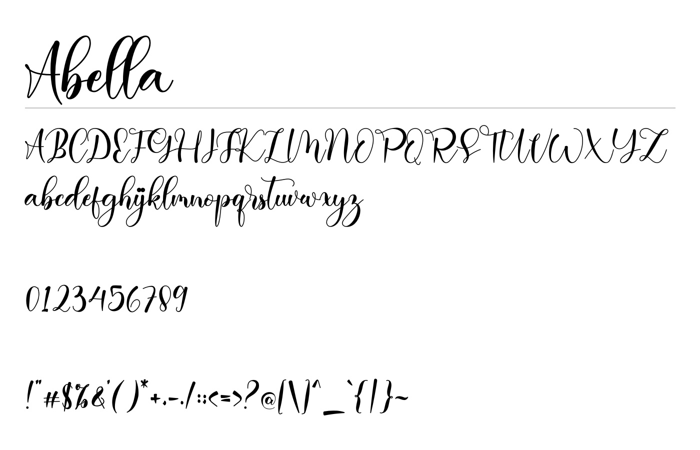 Abella Font preview