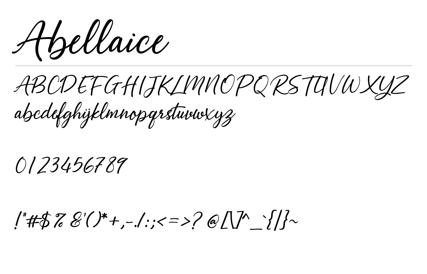 Abellaice Font preview