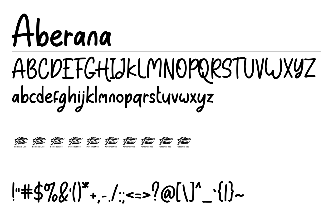 Aberana Font preview