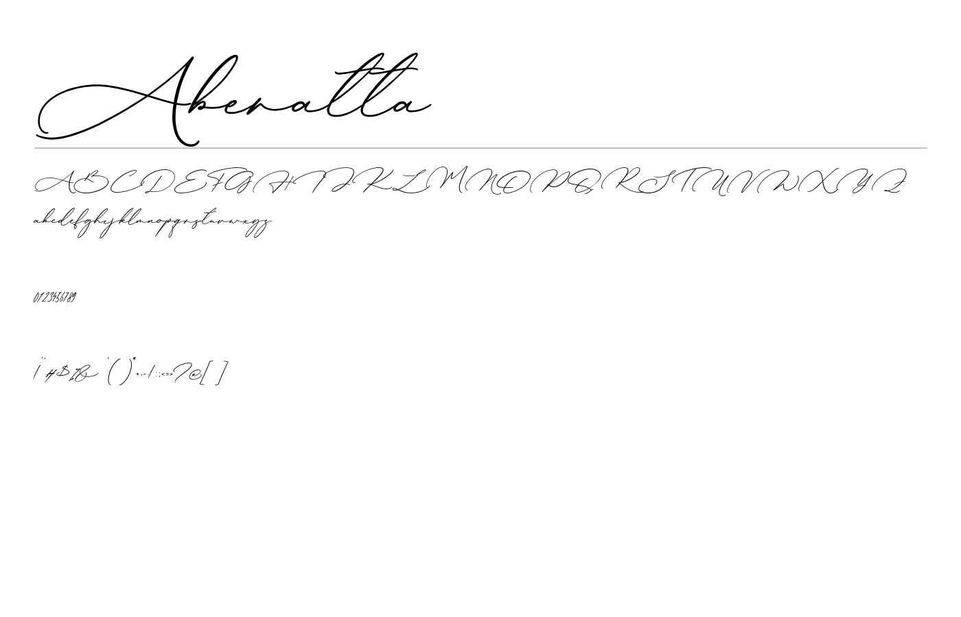 Aberatta Font preview