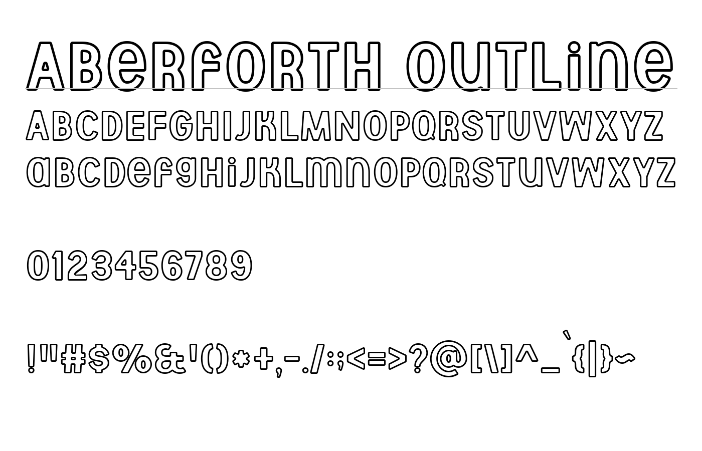 Aberforth Outline Font preview