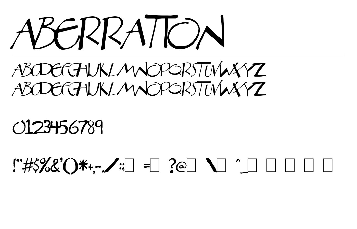 Aberration Font preview