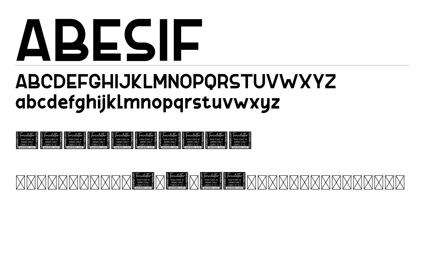 ABESIF Font preview
