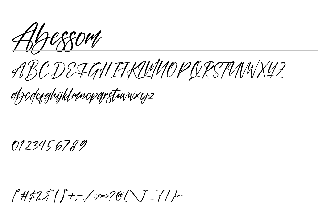 Abessom Font preview