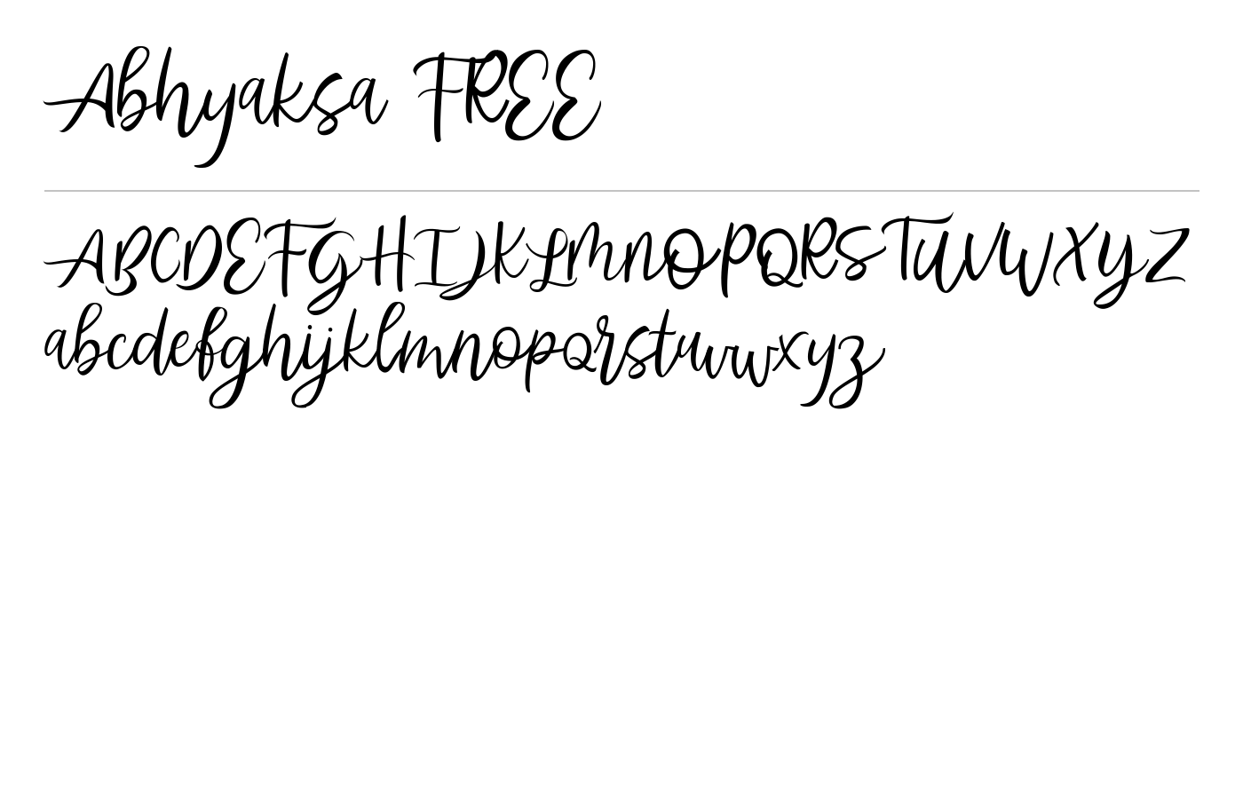 Abhyaksa Font preview