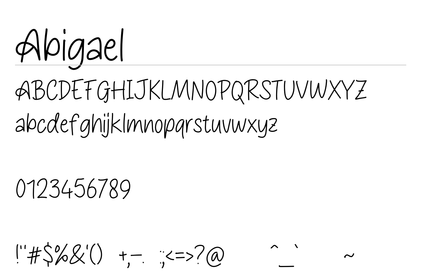 Abigael Font preview