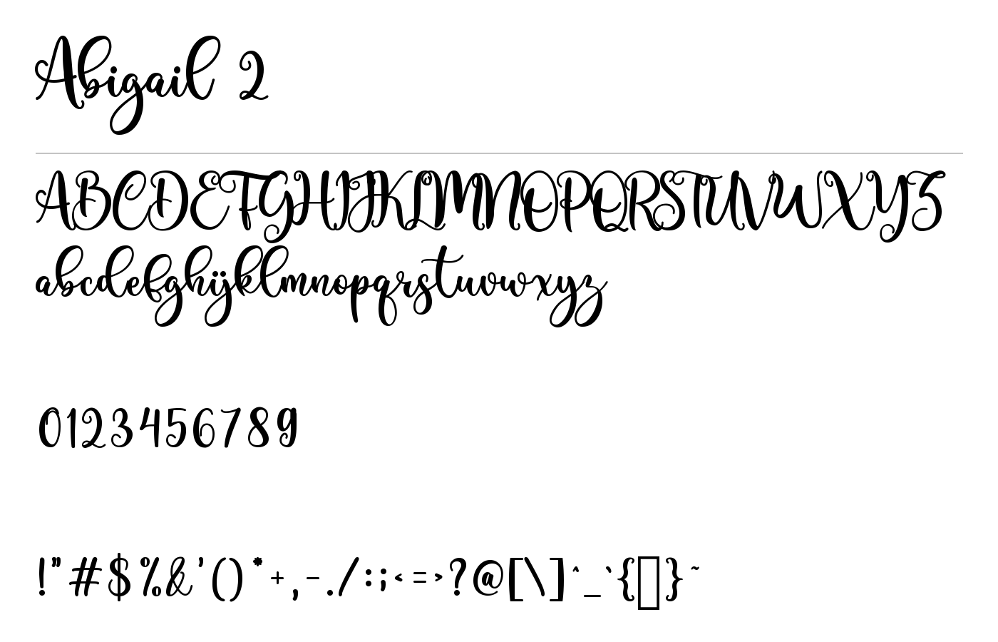 Abigail 2 Font preview