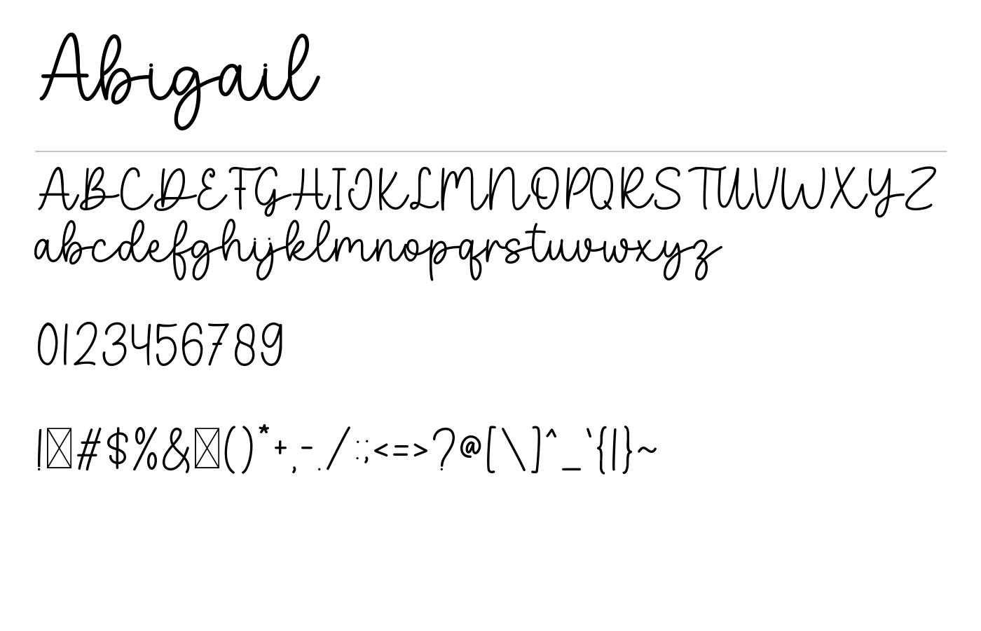 Abigail Font preview