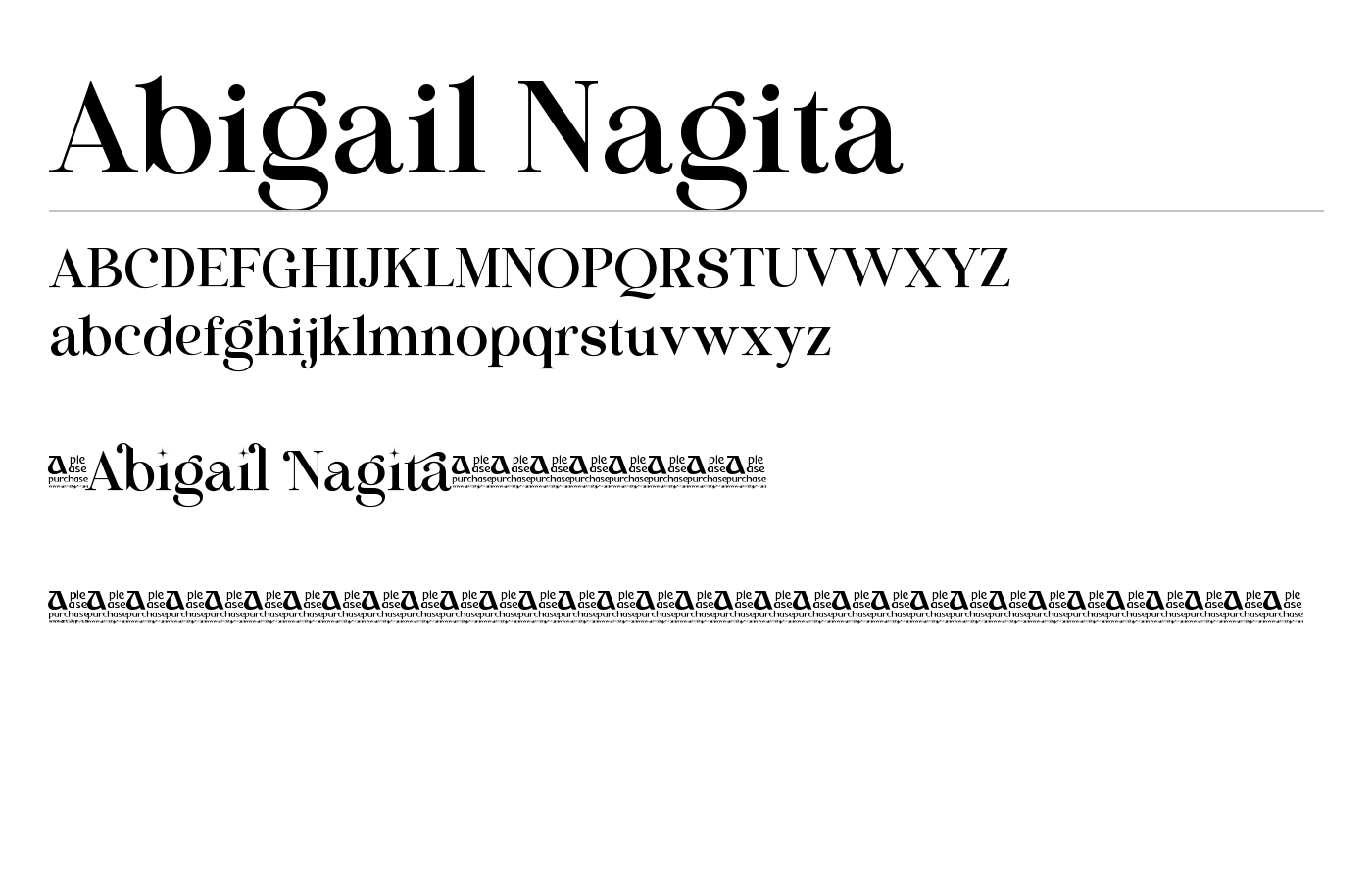 Abigail Nagita Font preview