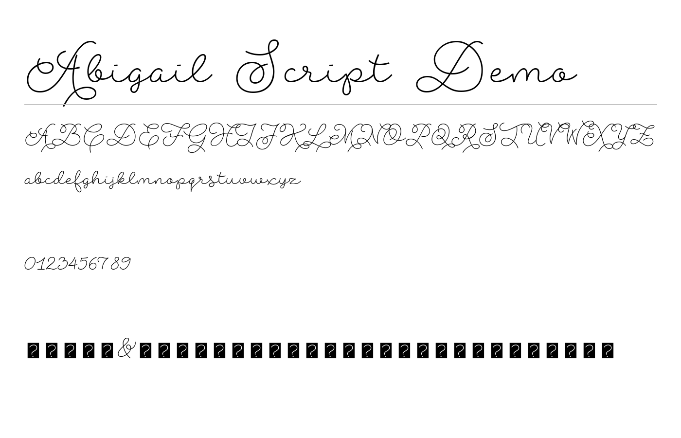 Abigail Script Demo Font preview