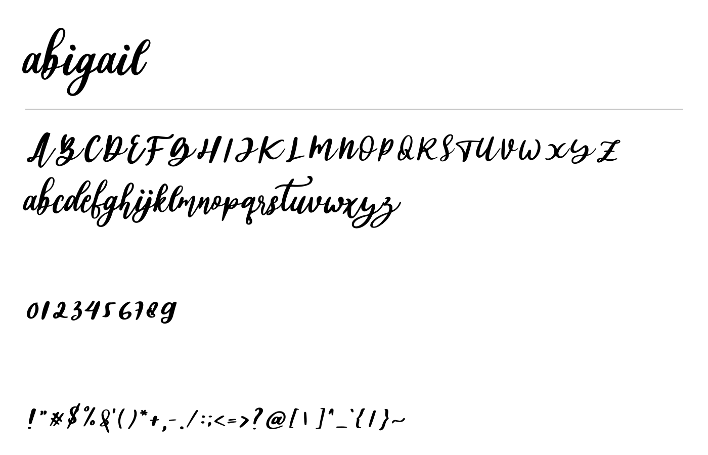 abigail Font preview