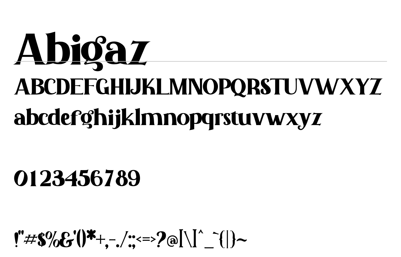 Abigaz Font preview