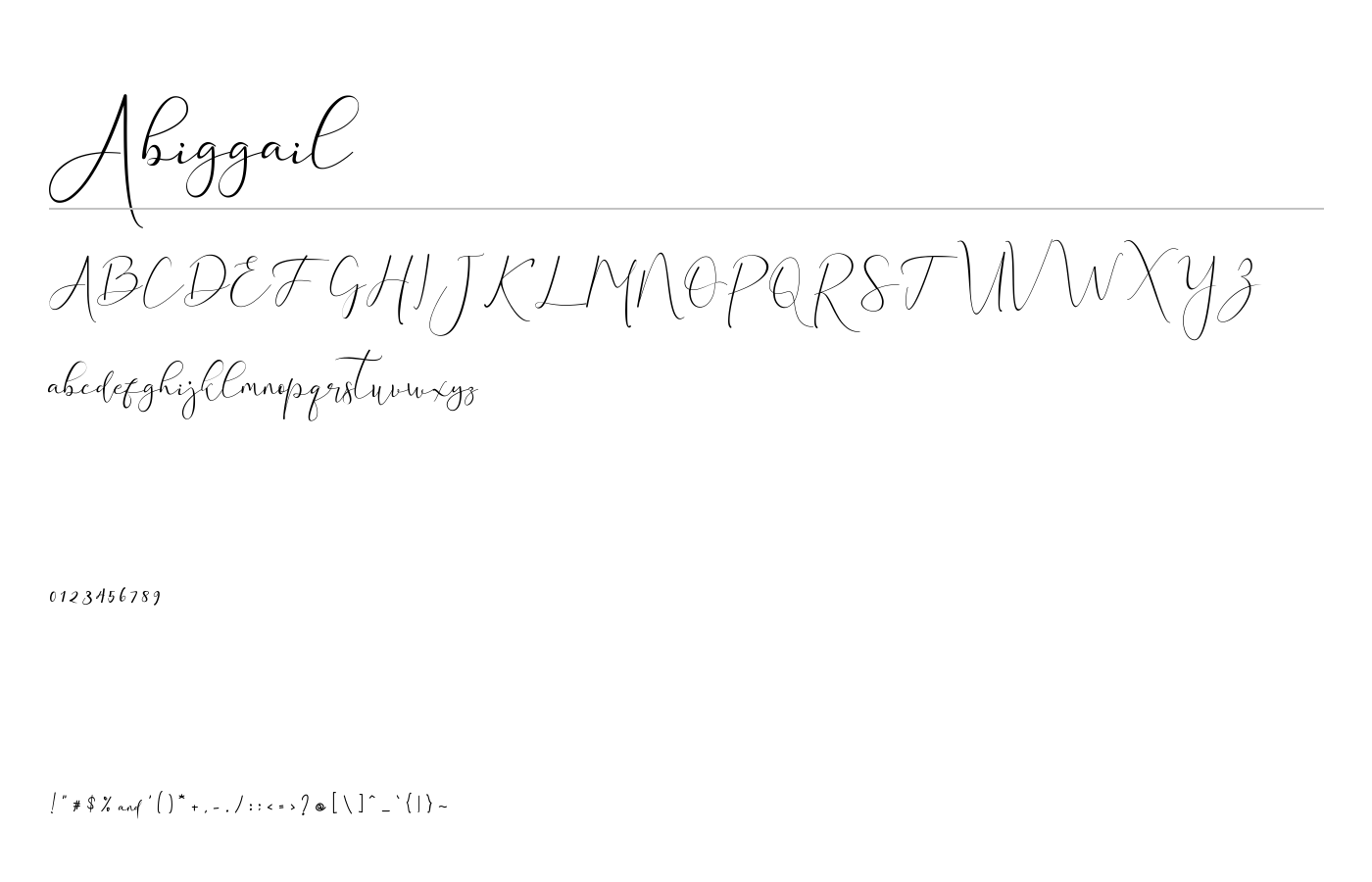 Abiggail Font preview