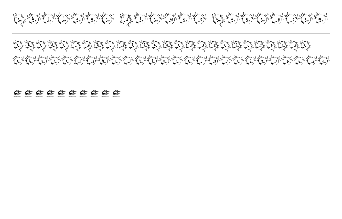 Abilane Flower Monogram Font preview
