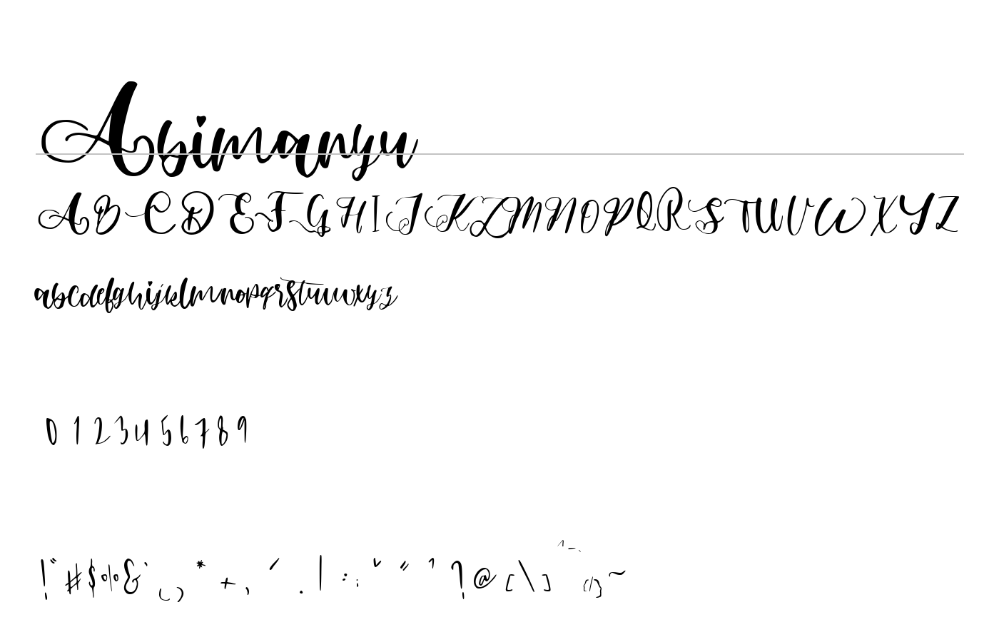 Abimanyu Font preview
