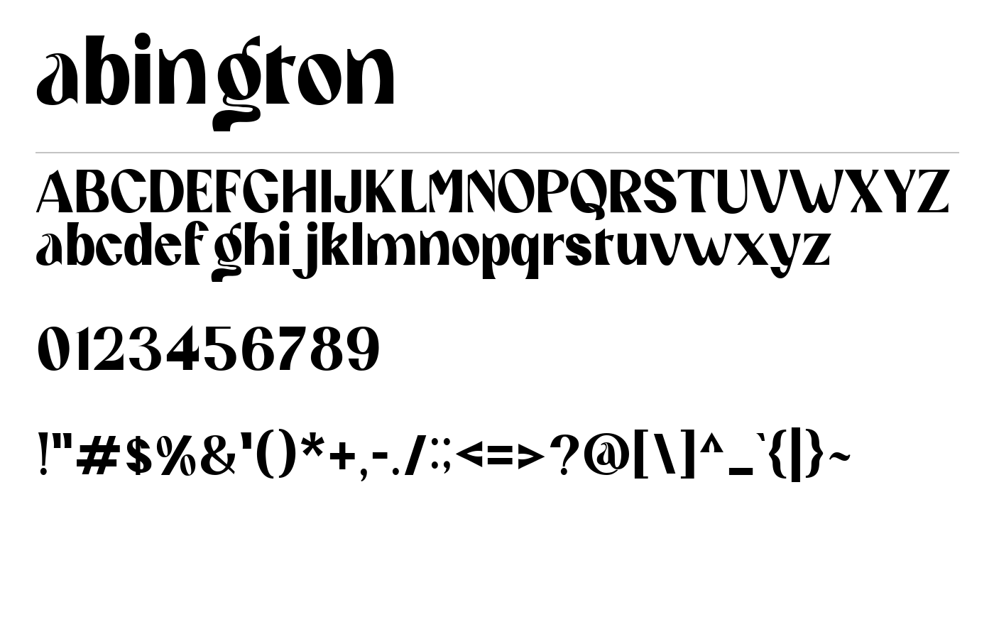 abington Font preview