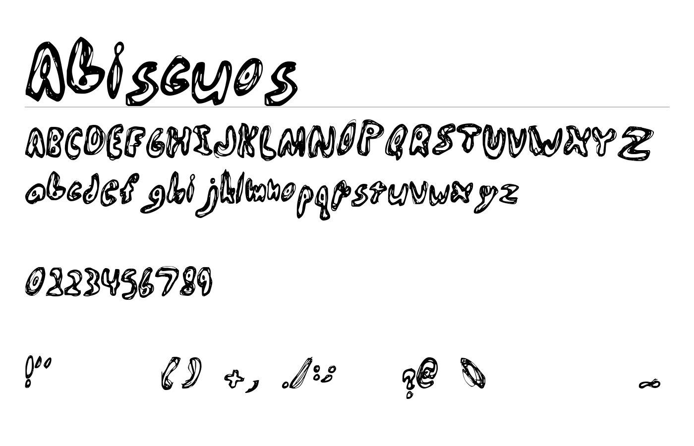 Abiscuos Font preview