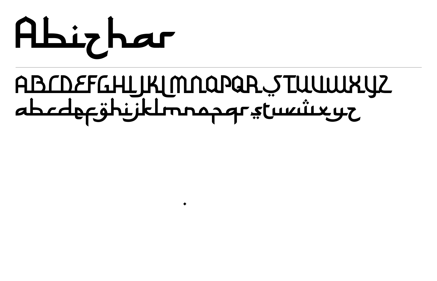 Abizhar Font preview