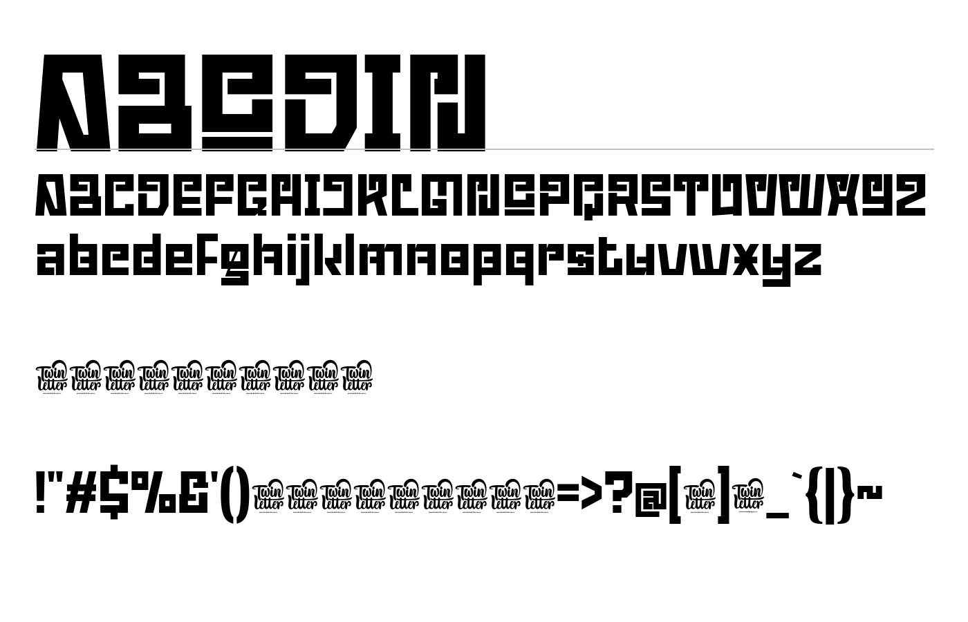 ABODIN Font preview